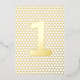 Fun Modern Custom Gold geperste verjaardag Folie Uitnodiging