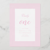 Fun Modern Custom Gold geperste verjaardag Folie Uitnodiging (Achterkant)