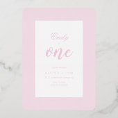 Fun Modern Custom Gold geperste verjaardag Folie Uitnodiging (Achterkant)