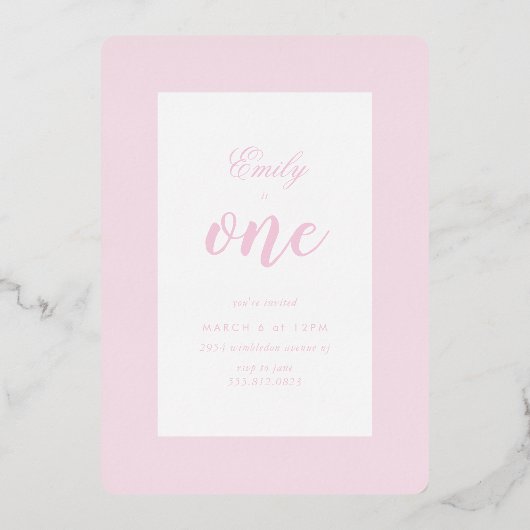 Fun Modern Custom Gold geperste verjaardag Folie Uitnodiging (Achterkant)