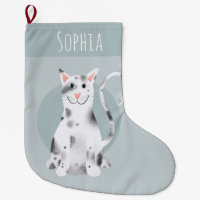 Fun Modern Cute Black en White Cat Cartoon Kinder