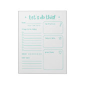 Fun Modern Daily Notepad Self Care and Positivity Notitieblok (Linkerzijde)