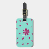 Fun Modern Flower Bagagelabel (Voorkant verticaal)