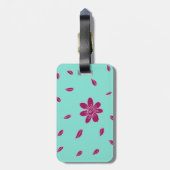 Fun Modern Flower Bagagelabel (Achterkant verticaal)