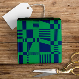 Fun modern Gecontroleerd Blauw- en Groen Verpakkin Cadeaupapier