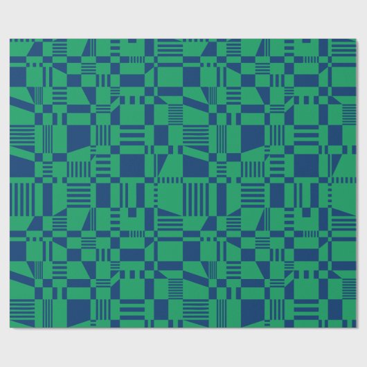 Fun modern Gecontroleerd Blauw- en Groen Verpakkin Cadeaupapier (Vlak)