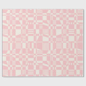 Fun, modern, gecontroleerd roze en witboek cadeaupapier (Vlak)