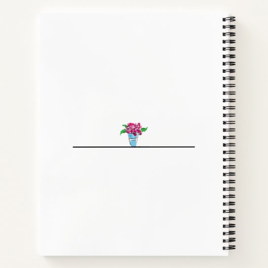 Fun Modern Girly But First Coffee Notitieboek (Achterkant)