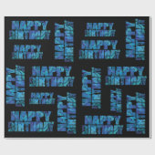 Fun Modern Happy Birthday Cadeaupapier (Vlak)
