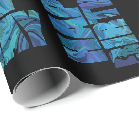 Fun Modern Happy Birthday Cadeaupapier (Rol Hoek)