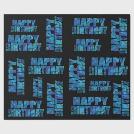 Fun Modern Happy Birthday Cadeaupapier