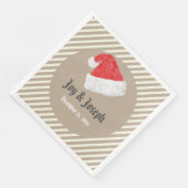 Fun Modern kerstbruiloft met Red Santa Hat Servet (Hoek)