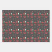 Fun Modern Kerstmis Geometrical Shaptern Pattern Inpakpapier Vel (Voorkant 2)