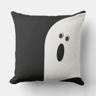 Fun Modern Minimalistisch Abstract Ghost Halloween Buitenkussen