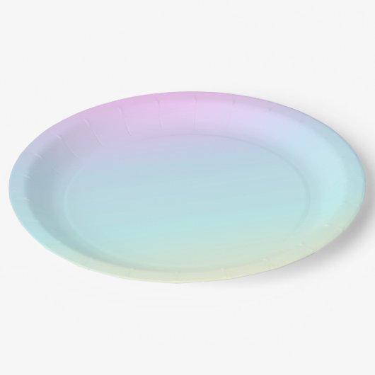 Fun & Modern Pastel Roze, Blauw, Groen, Gele Parti Papieren Bordje (Gekanteld)