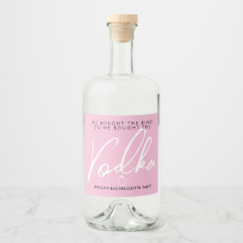 Fun & Modern Pink Bachelorette Party Likeurfles Etiket