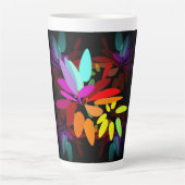 Fun Modern Psychedelic Style Rainbow-kleuren Latte Mok (Voorkant)