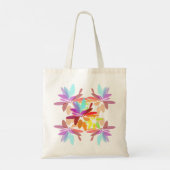 Fun Modern Psychedelic Style Rainbow-kleuren Tote Bag (Achterkant)