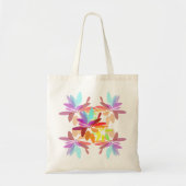Fun Modern Psychedelic Style Rainbow-kleuren Tote Bag (Voorkant)