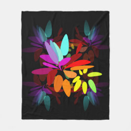 Fun Modern Psychedelic Style Rainbow Print Fleece Deken