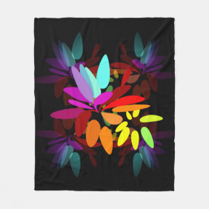 Fun Modern Psychedelic Style Rainbow Print Fleece Deken