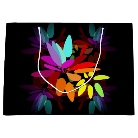 Fun Modern Psychedelic Style Rainbow Print Groot Cadeauzakje (Voorkant)