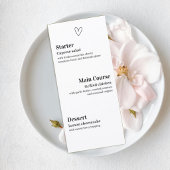 Fun Modern Reception Menu