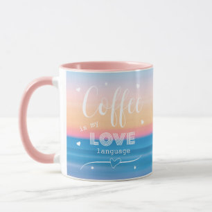 Fun Modern Schattige Coffee is mijn liefdestaal Mok
