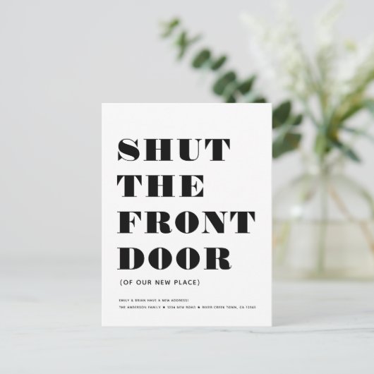 Fun Modern sluit de voorste deur uit Aankondigingskaart (Staand voorkant)