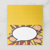 Fun Modern Speech Bubble Comic Book Plaatskaartje (Buitenkant ongevouwen)