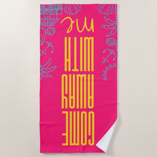 Fun Modern Stylish Summer Strandlaken (Voorkant)