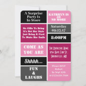 Fun & Modern Surprise Birthday Party II Kaart (Voorkant)