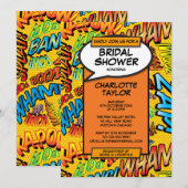 Fun Modern Vrijgezellenfeest Comic Book Kaart (Voorkant / Achterkant)