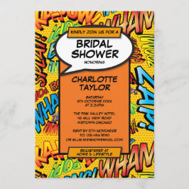 Fun Modern Vrijgezellenfeest Comic Book Kaart