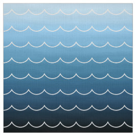 Fun Modern Wave Pattern Blue Gradient Stof