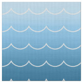 Fun Modern Wave Pattern Blue Gradient Stof (Close Up)