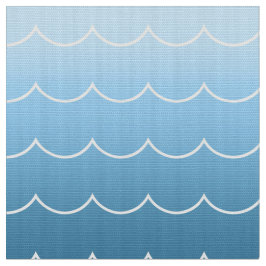 Fun Modern Wave Pattern Blue Gradient Stof