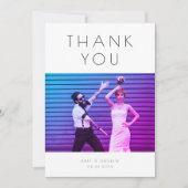 Fun Modern Weddenschap Hartelijk dank Bedankkaart (Voorkant)