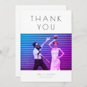 Fun Modern Weddenschap Hartelijk dank Bedankkaart (Voorkant / Achterkant)