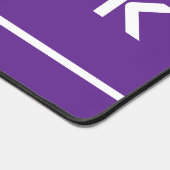 Fun Modern White TEAMWORK Stripes On Royal Purple Bureaumat (Hoek)