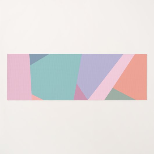 Fun Moderne Abstracte, kleurrijke Geometrische Pas Yogamat (Voorkant (horizontaal))