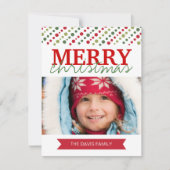 Fun Moderne kerstfotokaarten Feestdagenkaart (Voorkant)
