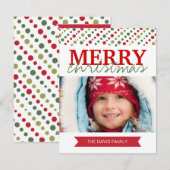 Fun Moderne kerstfotokaarten Feestdagenkaart (Voorkant / Achterkant)