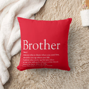 Fun Moderne Red Cool Best Brother Ever Definition  Kussen