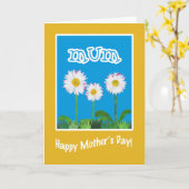Fun Moederdag Kaart voor moeder: Daisies (Gele Bloem)