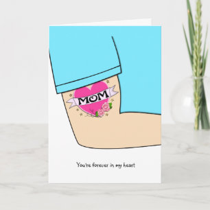 Fun Mom Tattoo Happy Birthday Wenskaart Kaart
