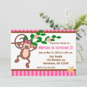 Fun Monkey Girls - Aangepaste Birthday-afwijking Kaart (Staand voorkant)