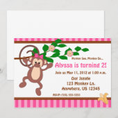 Fun Monkey Girls - Aangepaste Birthday-afwijking Kaart (Voorkant / Achterkant)