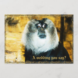 Fun Monkey Photo Zoo Wedding Invitations Kaart