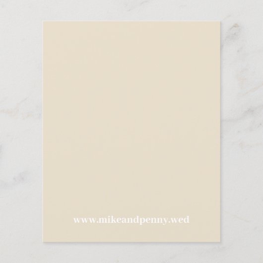 Fun Monogram Champagne Beige Budget Save the Date Flyer (Achterkant)